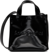 Acne Studios Womens Black Logo-embossed Mini Faux-leather Tote Bag