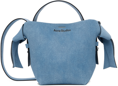 Acne Studios Musubi Mini Denim Cross-body Bag In 228 Light Blue