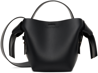 Acne Studios Musubi Mini Leather Cross-body Bag In 900 Black