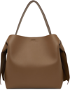 Acne Studios Mini Musubi Leather Top Handle Bag In 640 Camel Brown