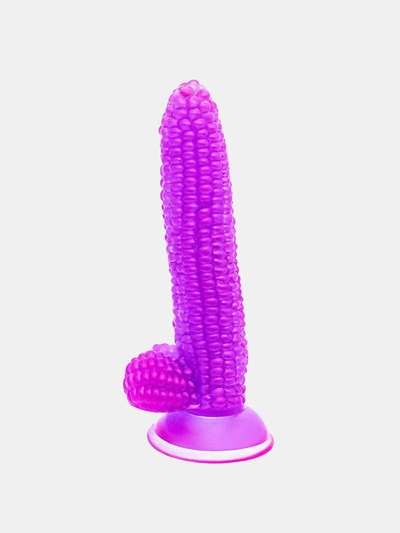 Vigor Corn Dildo With Great Grip To Hold In Purple