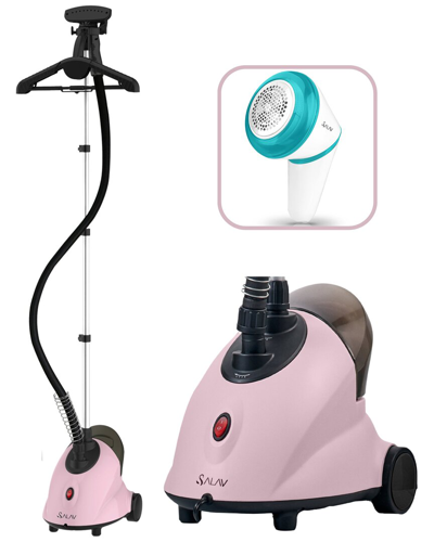 Salav Garment Steamer With 3pc Decalcifier Packets And R In Pink
