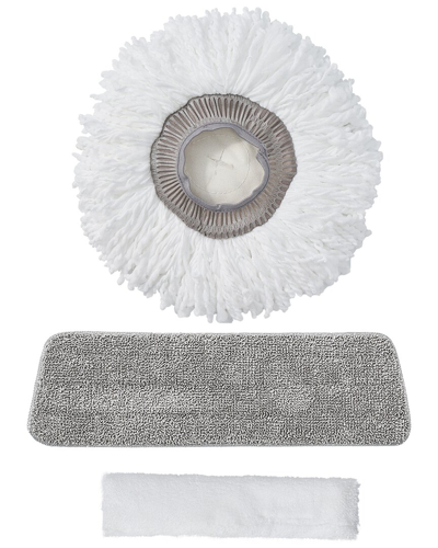 True & Tidy 2pc Mop Pad Replacement Set In Grey