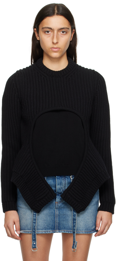 Off-white Cut-out Sweater In Black