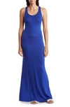 Go Couture Sleeveless Racerback Maxi Dress In Royal