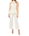 Julie Brown Ruffle Tank Top In Ivory Cream In Multi