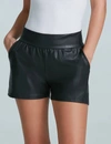 Commando Faux Stretch-leather Shorts In Black