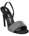Attico Rem 105mm Crystal-embellished Sandals In Black