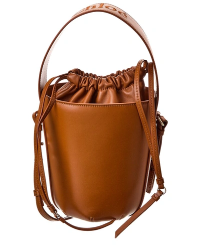 Chloé Sense Leather Bucket Bag In Brown