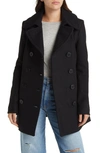 Schott Wool Blend Peacoat In Navy