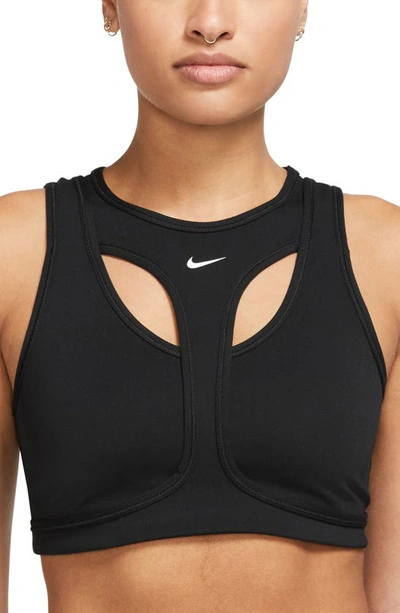 Nike Women's Indy Modern Light-support Padded Sports Bra In Black