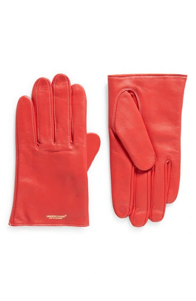 Undercover Red Stamped Gloves