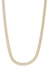 Argento Vivo Textured Snake Chain Necklace In Gold