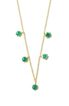 ARGENTO VIVO STERLING SILVER ARGENTO VIVO STERLING SILVER SHAKY GREEN ONYX NECKLACE