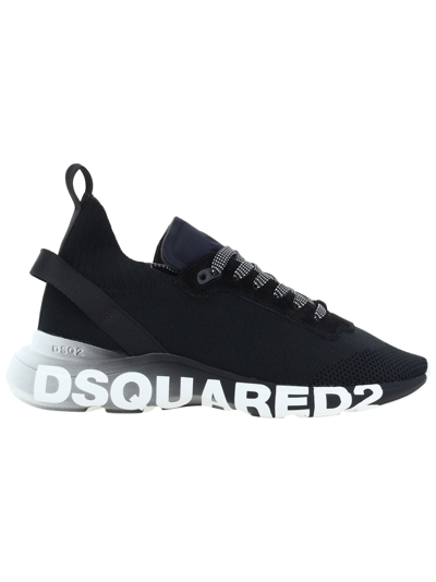 Dsquared2 Fly Schwarz Trainer Mit Logo In Multicolor