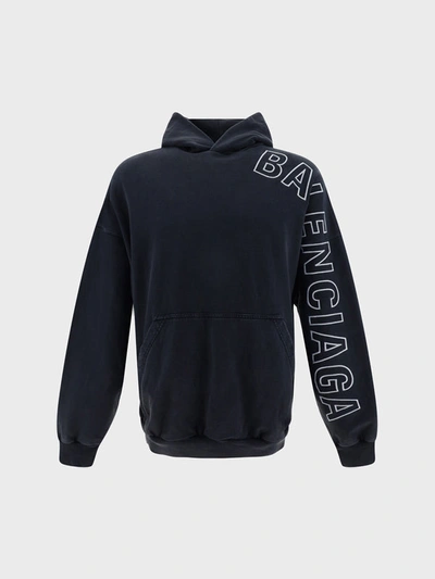 Balenciaga Hoodie In Black