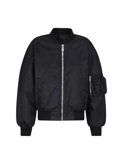 Givenchy Logo Printed Bomber Jacket In Black