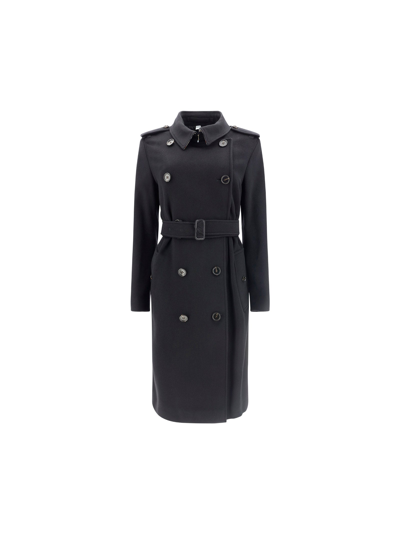 Burberry Trench Coats In Black