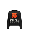 Kenzo Boke Flower Brushed Cotton Sweatshirt In Black