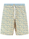 Versace Logo-print Swim Shorts In Multicolor