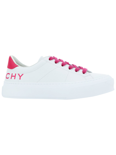 Givenchy Logo-print Leather Low-top Sneakers In White