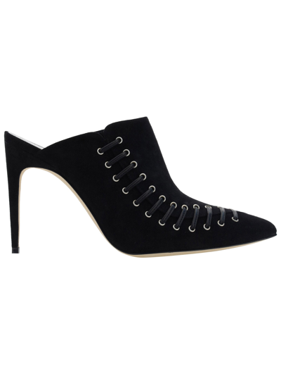 Manolo Blahnik Dobre 105mm Suede Mules In Black