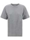 Stella Mccartney Rhinestone T-shirt In Grey
