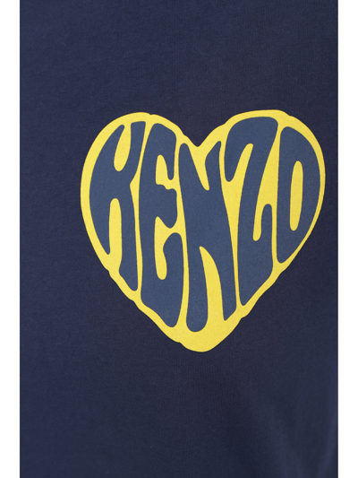 Kenzo Hearts Loose T-shirt Clothing In Multicolor