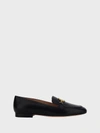 Bally Emblem Chain-detail Leather Loafers In Black