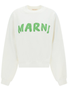Marni White Logo-print Cotton Sweatshirt