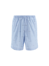 Givenchy Elasticated Cotton Shorts In Blue