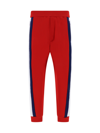 Dsquared2 Technical Fabric Joggers With Contrast Side Stripe In Red
