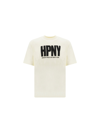Heron Preston Organic Cotton T-shirt With Frontal Print In Black