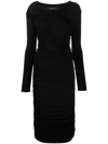 FEDERICA TOSI RUCHED-DETAILING LONG-SLEEVE DRESS