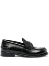 ROBERTO CAVALLI LOGO-PLAQUE LEATHER LOAFERS