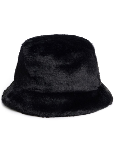 Apparis Gilly Koba Faux Fur Bucket Hat In Noir