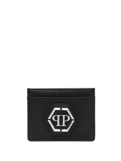 Philipp Plein French 六角形印花卡夹 In Black