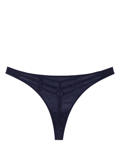 Marlies Dekkers Space Odyssey Strappy Thong In Blue