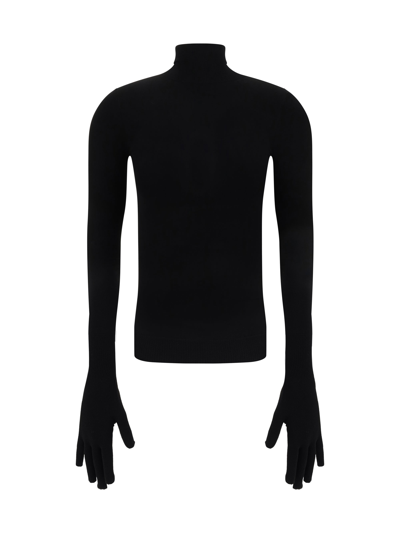 Balenciaga Turtleneck Sweater In Black