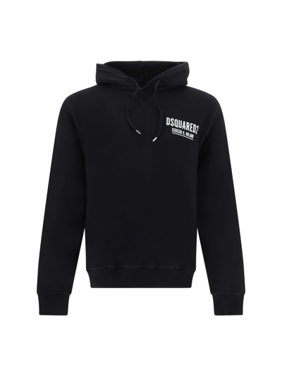 Dsquared2 Logo Cotton Hoodie In Multicolor