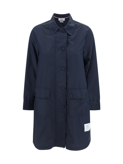 Thom Browne Trench Coat  Woman In Navy