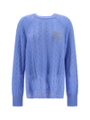 Etro Cashmere Sweater With Pegasus Embroidery In Multicolor