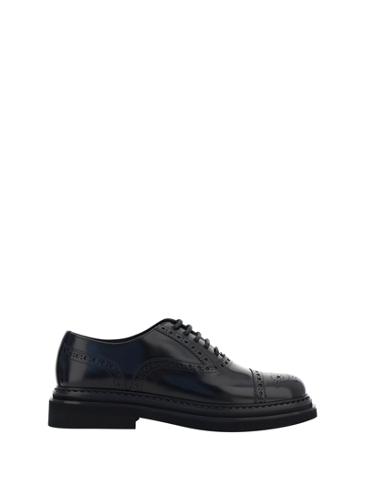 Dolce & Gabbana Leather Lace-up Derby Shoes In Multicolor