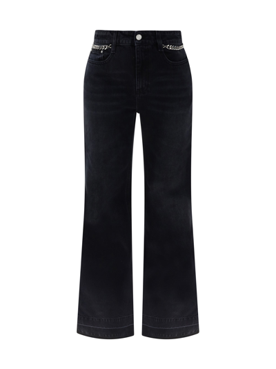 Stella Mccartney Falabella Slim Leg Jeans In Black