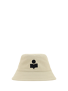 Isabel Marant Woman Ivory Cotton Haley Bucket Hat In Black