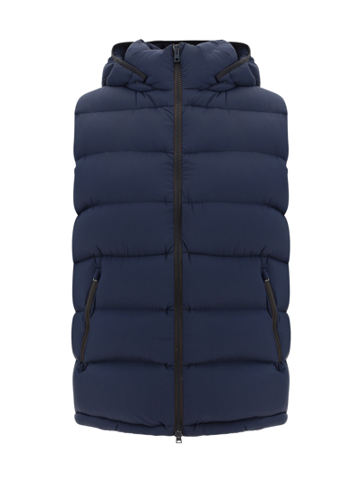 Herno Hooded Down Vest In Multicolor