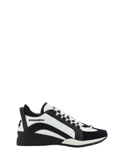 Dsquared2 Legend 551 Mix Leather Low-top Sneakers In Multicolor