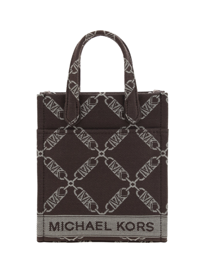 Michael Kors Empire Jacquard Logo Shopper Bag Xs In Multicolor