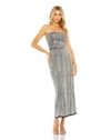 Mac Duggal Embellished Strapless Column Dress In Black