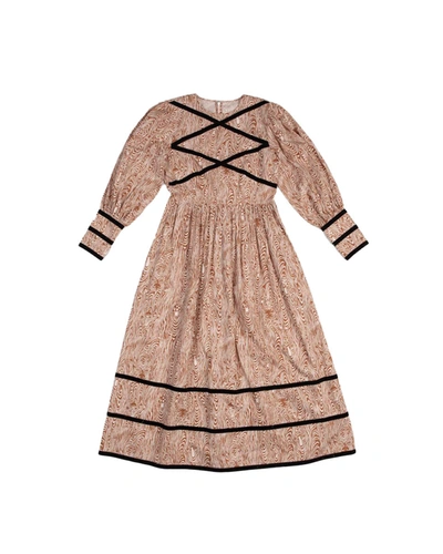 Batsheva Clemmie Dress In Brown